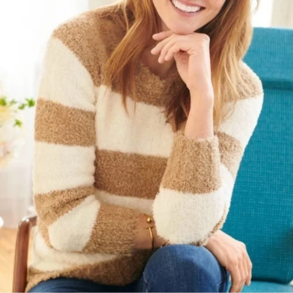 NWOT Talbots Ultra Plush Stripe Sweater